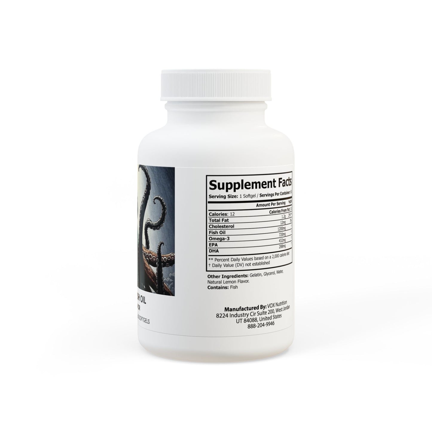 Omega 3 Fish Oil Supplement (60 Softgels)